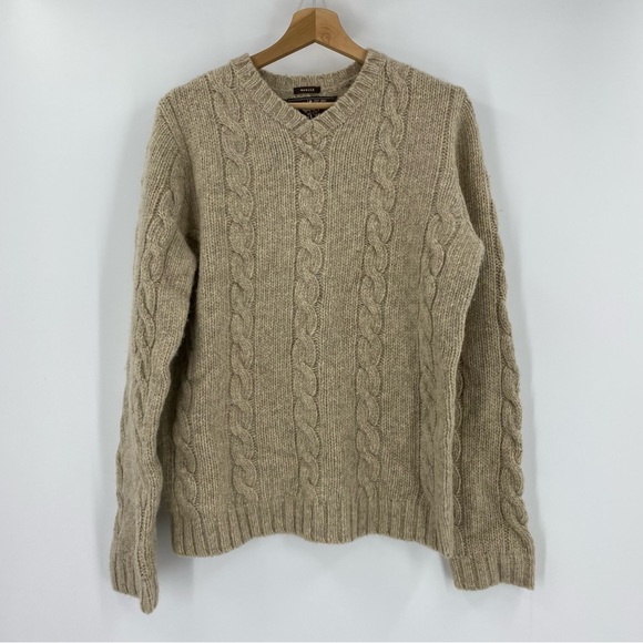 Abercrombie & Fitch Other - NEW Abercrombie Cream Cable Knit 100% Wool Sweater sz L